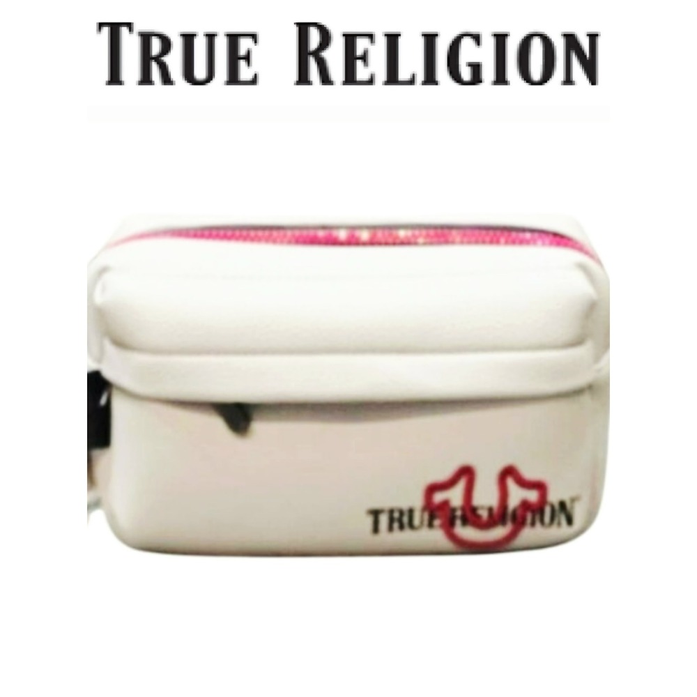 True Religion Quadry Horseshoe Logo Dopp Bag- Grey